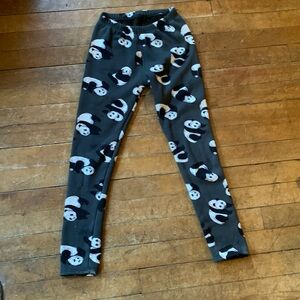 Women’s fleece lined Panda Bear patterned leggings, size  M/L
